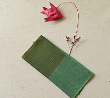 Mountain Loom ✜ Uttarakhand Handloom Cotton Scarf - Green 