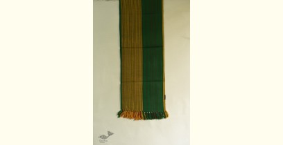 Cold Hands, Warm Heart.. Handwoven Wool Scarf in Green & Yellow Color