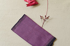 Mountain Loom ✜ Handwoven Cotton Scarf - Purple