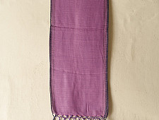 Mountain Loom ✜ Handwoven Cotton Scarf - Purple