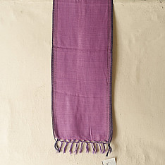 Mountain Loom ✜ Handwoven Cotton Scarf - Purple