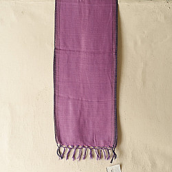 Mountain Loom ✜ Handwoven Cotton Scarf - Purple