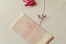 Mountain Loom ✜ Handwoven Pure Cotton Scarf- Off White