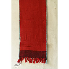Cold Hands, Warm Heart.. | Handwoven Woolen Muffler / Scarf - Red