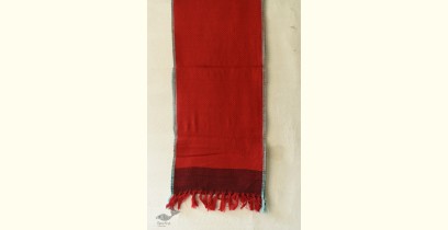 Cold Hands, Warm Heart.. | Handwoven Woolen Muffler / Scarf - Red