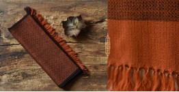Cold Hands, Warm Heart.. | Handwoven Woolen Muffler / Scarf - Brown