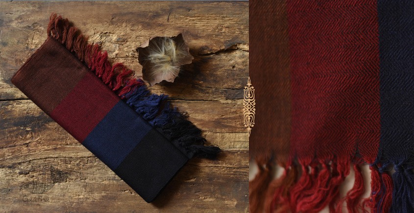 shop Handwoven Woolen Muffler / Stripe Scarf