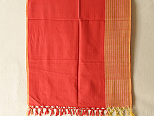 Mountain Loom ✜ Himalayan Handloom Pure Cotton Red Stole