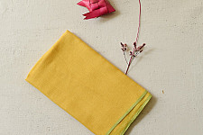 Mountain Loom ✜ Handloom Pure Cotton Stole - Yellow