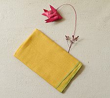 Mountain Loom ✜ Handloom Pure Cotton Stole - Yellow