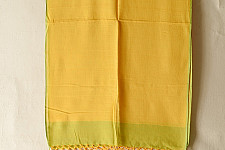 Mountain Loom ✜ Handloom Pure Cotton Stole - Yellow