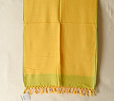 Mountain Loom ✜ Handloom Pure Cotton Stole - Yellow