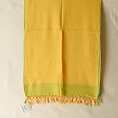 Mountain Loom ✜ Handloom Pure Cotton Stole - Yellow