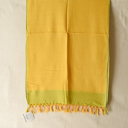 Mountain Loom ✜ Handloom Pure Cotton Stole - Yellow