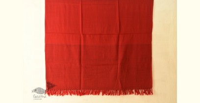 Stay Cozy | Himalayan Handwoven Woolen Shawl - Tomato Red