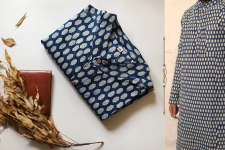 Advay : अद्वय  | Ajrakh printed - Cotton long kurta - 8