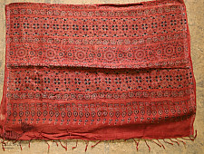 फ़लक ✽ Ajrakh Linen Saree ~ 24