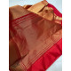 Handwoven Chanderi Silk Full Zari Saree - Red & Golden