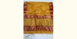 Padmapriya | Handwoven Chanderi saree - Mustard Yellow