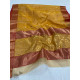 online shop handwoven chandri saree Mustard Yellow