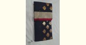 online shop handwoven chandri silk Black saree