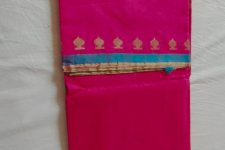 Padmapriya | Handwoven Chanderi Silk saree - Rani Pink