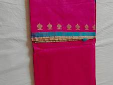 Padmapriya | Handwoven Chanderi Silk saree - Rani Pink