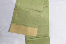 Padmapriya | Handwoven Chanderi saree - Light Green