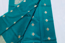 Padmapriya | Handwoven Chanderi Silk saree - Light Blue