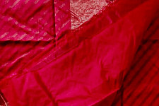 Padmapriya | Handwoven Chanderi Silk saree - Red Laheriya Style