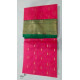 online shop Handwoven Chanderi Silk Pink Saree with Green Zari Border