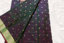 Padmapriya | Handwoven Chanderi Silk Saree - Black