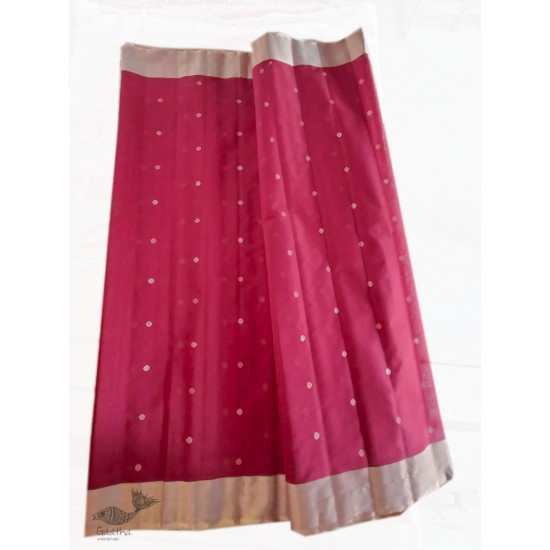 online shop handwoven chandri silk pink saree