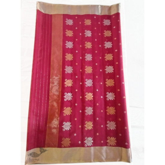 online shop handwoven chandri silk pink saree