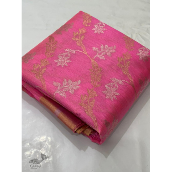 online shop handwoven chandri silk Light Pink saree