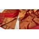 Handwoven Chanderi Silk Full Zari Saree - Red & Golden