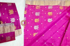 Padmapriya | Handwoven Chanderi Silk Saree - Purple