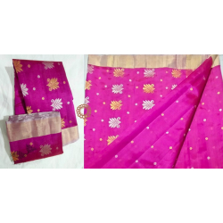 Padmapriya | Handwoven Chanderi Silk Saree - Purple