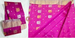 Padmapriya | Handwoven Chanderi Silk Saree - Purple