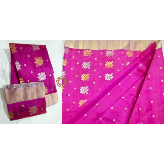 online shop handwoven chandri silk saree