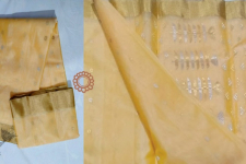 Padmapriya | Handwoven Chanderi Silk saree - Light Yellow