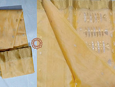 Padmapriya | Handwoven Chanderi Silk saree - Light Yellow