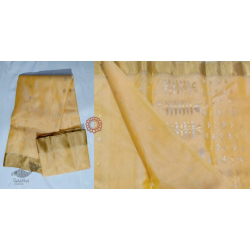 Padmapriya | Handwoven Chanderi Silk saree - Light Yellow