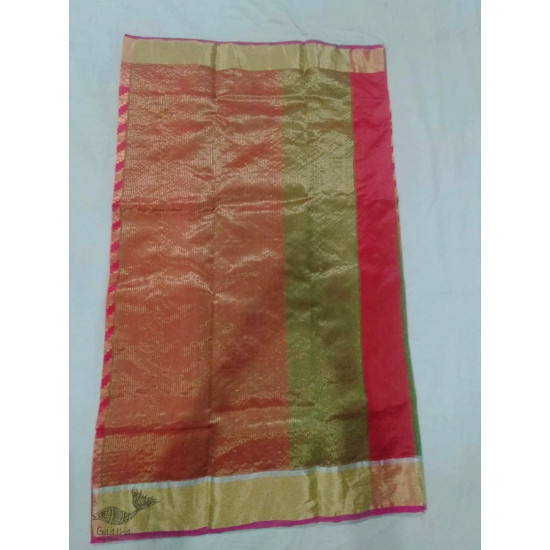 online Handwoven Chanderi Silk Rani Pink Saree 