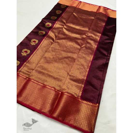 online Handwoven Chanderi Botta Saree