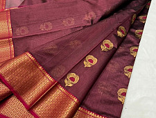 Padmapriya | Handwoven Chanderi Botta Saree