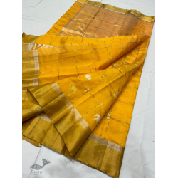 Padmapriya | Handwoven Chanderi Silk Saree - Elephant Motif