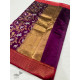 online Handwoven Chanderi Silk Saree - Deer & Lion Woven 