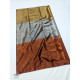 online Handwoven Chanderi Silk Zari Saree Golden, Silver & Copper