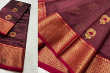 Padmapriya | Handwoven Chanderi Botta Saree